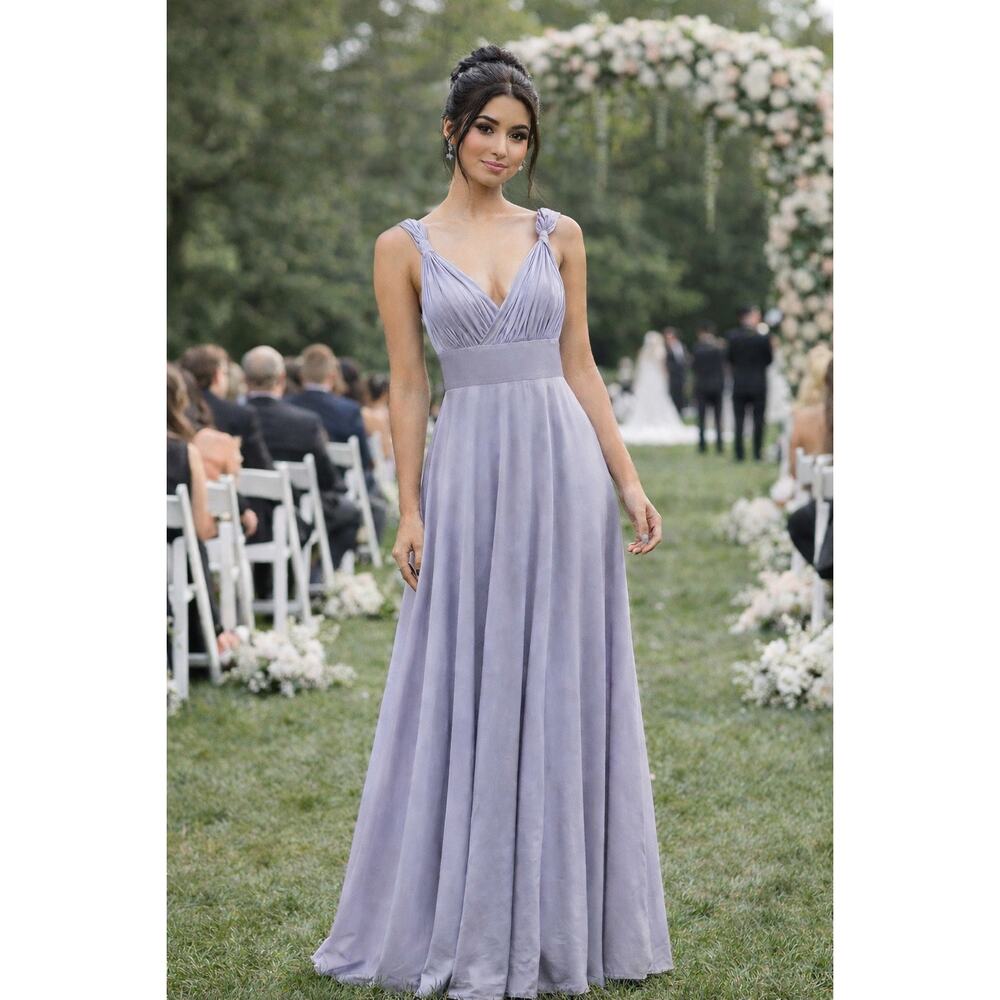 HEBEOS Lavender Halter Prom Dress M NWT Long Formal Bridesmaid Prom Wedding
